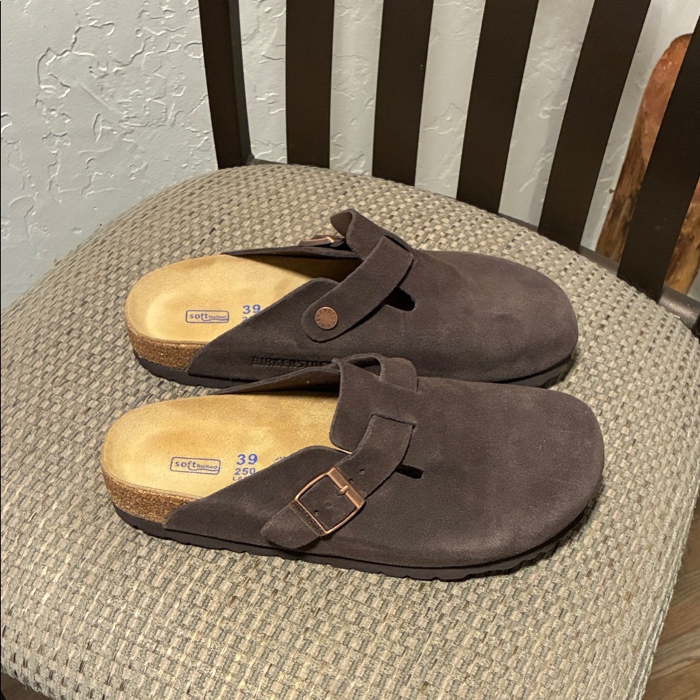 Women’s Birkenstock Boston Mocha Suede Narrow EU 39